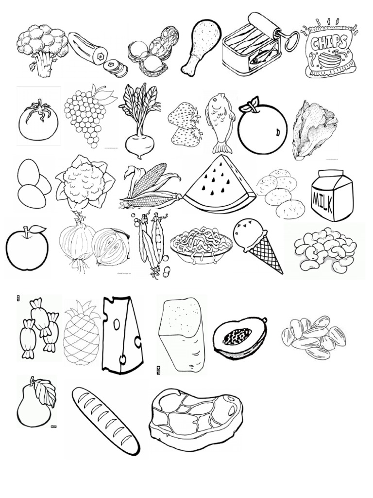 Plato Del Buen Comer – Dibujos Para Colorear